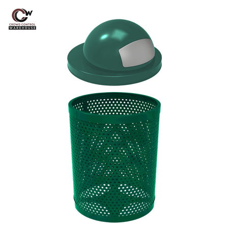 32 Gallon Trash Receptacle - Circular Pattern - Crowd Control Warehouse