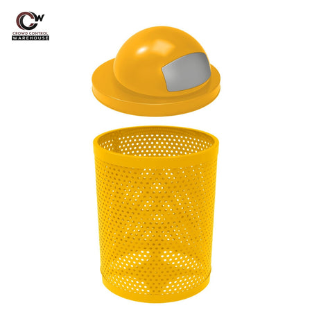 32 Gallon Trash Receptacle - Circular Pattern - Crowd Control Warehouse