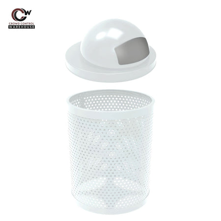 32 Gallon Trash Receptacle - Circular Pattern - Crowd Control Warehouse