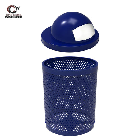 32 Gallon Trash Receptacle - Circular Pattern - Crowd Control Warehouse
