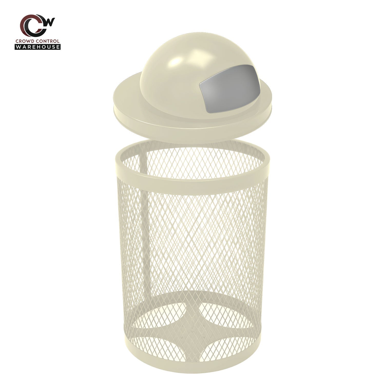 32 Gallon Trash Receptacle - Diamond Pattern - Crowd Control Warehouse