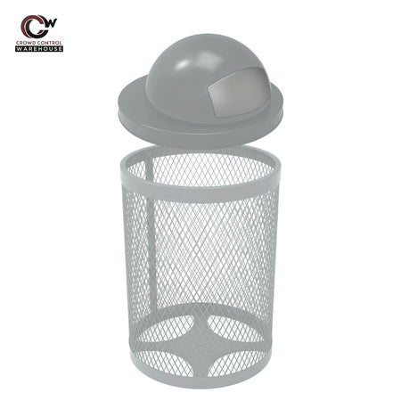 32 Gallon Trash Receptacle - Diamond Pattern - Crowd Control Warehouse