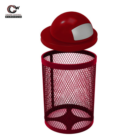 32 Gallon Trash Receptacle - Diamond Pattern - Crowd Control Warehouse