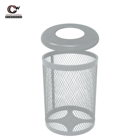 32 Gallon Trash Receptacle - Diamond Pattern - Crowd Control Warehouse