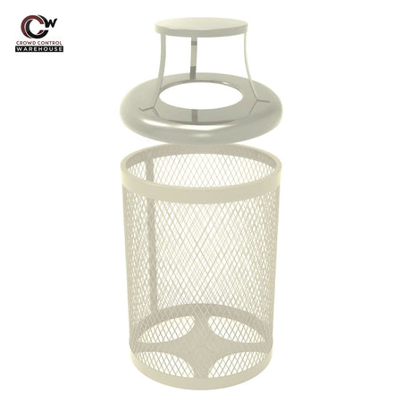 32 Gallon Trash Receptacle - Diamond Pattern - Crowd Control Warehouse