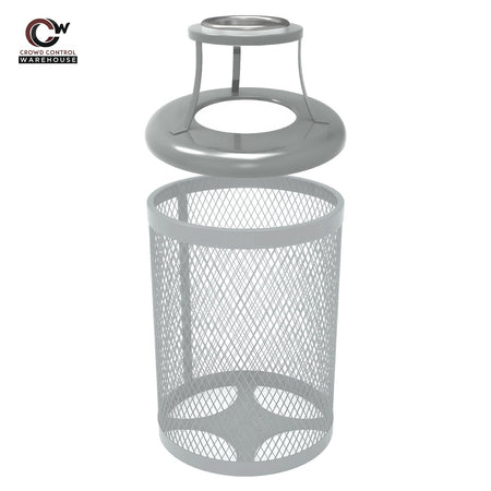 32 Gallon Trash Receptacle - Diamond Pattern - Crowd Control Warehouse