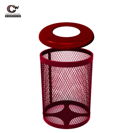 32 Gallon Trash Receptacle - Diamond Pattern - Crowd Control Warehouse