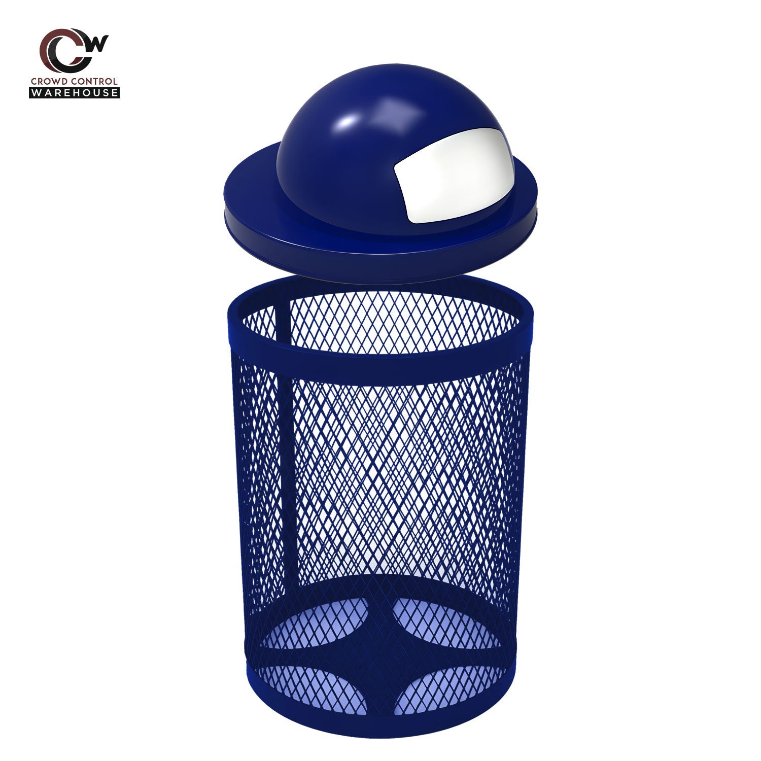 32 Gallon Trash Receptacle - Diamond Pattern - Crowd Control Warehouse