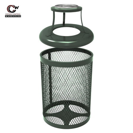 32 Gallon Trash Receptacle - Diamond Pattern - Crowd Control Warehouse