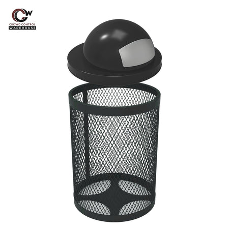 32 Gallon Trash Receptacle - Diamond Pattern - Crowd Control Warehouse