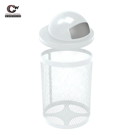 32 Gallon Trash Receptacle - Diamond Pattern - Crowd Control Warehouse
