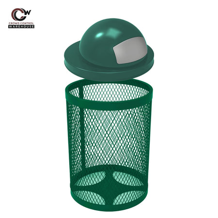 32 Gallon Trash Receptacle - Diamond Pattern - Crowd Control Warehouse