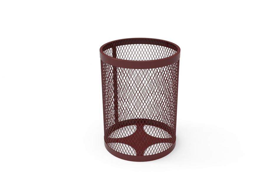 32 Gallon Trash Receptacle - Diamond Pattern - Crowd Control Warehouse