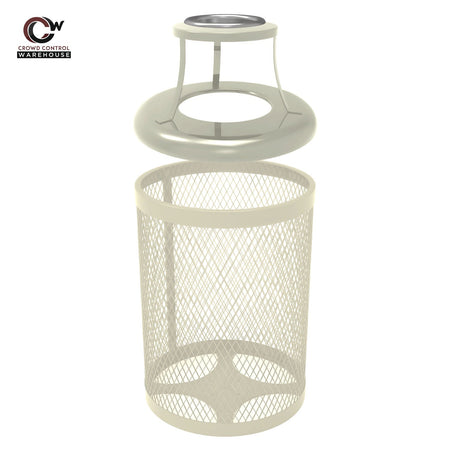 32 Gallon Trash Receptacle - Diamond Pattern - Crowd Control Warehouse