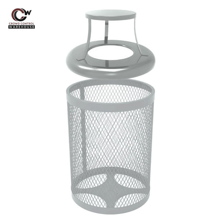 32 Gallon Trash Receptacle - Diamond Pattern - Crowd Control Warehouse