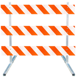 Telespar / Steel Square Tube Type III Traffic Barricade