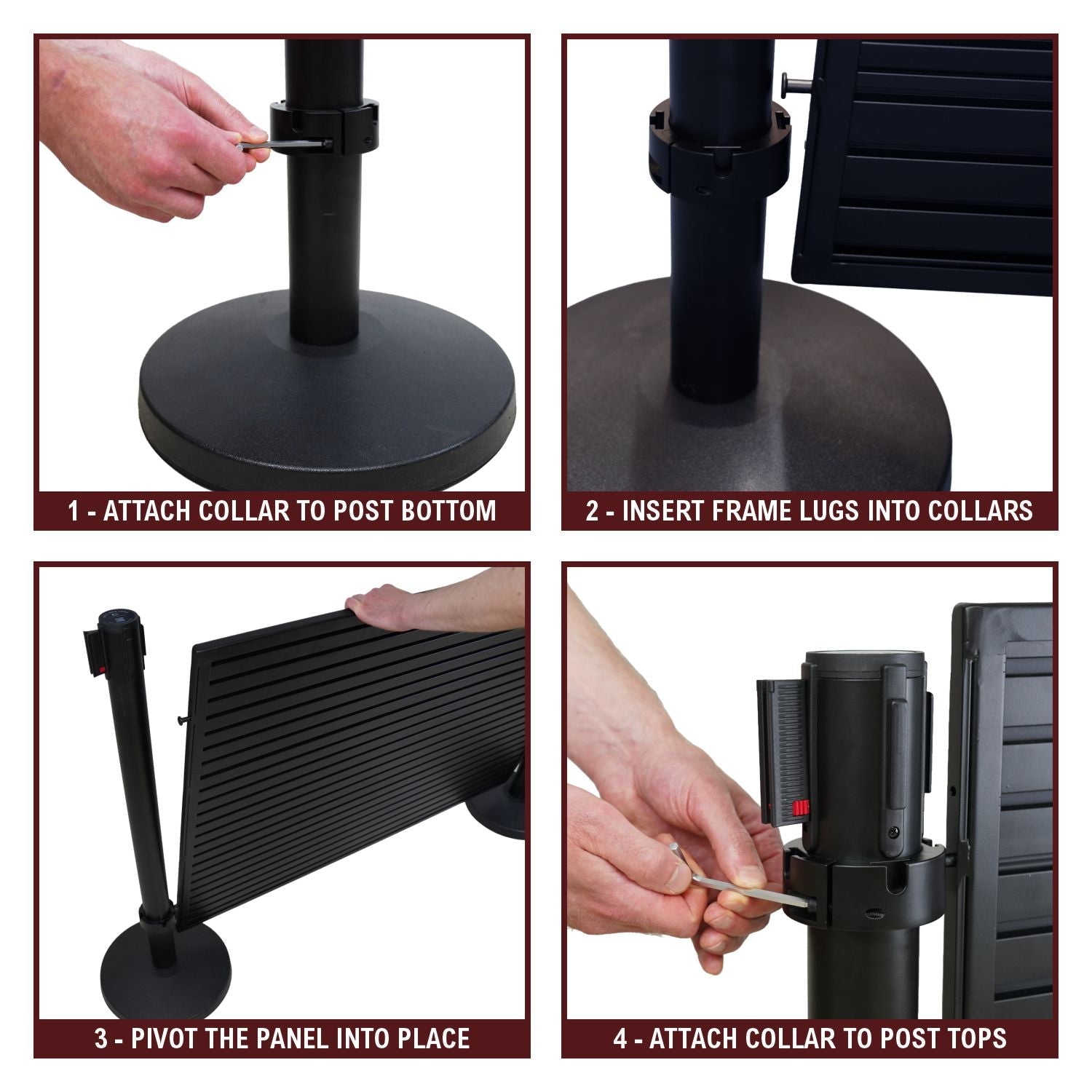 4-Panel Slatwall Bundle - Maximum Checkout Lane Merchandising Display - Crowd Control Warehouse