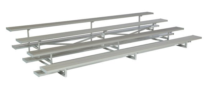 4 Row Aluminum Low Rise Bleachers - Crowd Control Warehouse