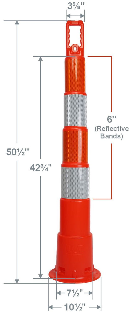 42" Channelizer Cone with 4 Reflective Bands - Crowd Control Warehouse