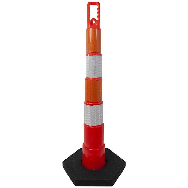 42" Channelizer Cone with 4 Reflective Bands - Crowd Control Warehouse