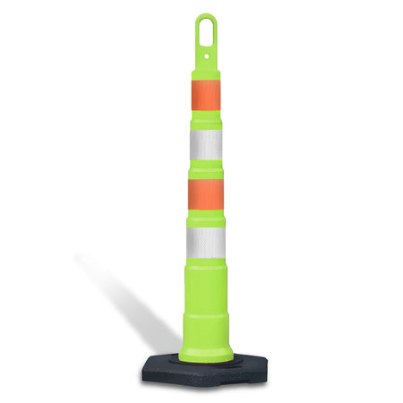 42" High - Visibility Looper Cone Traffic Control Channelizer - Crowd Control Warehouse