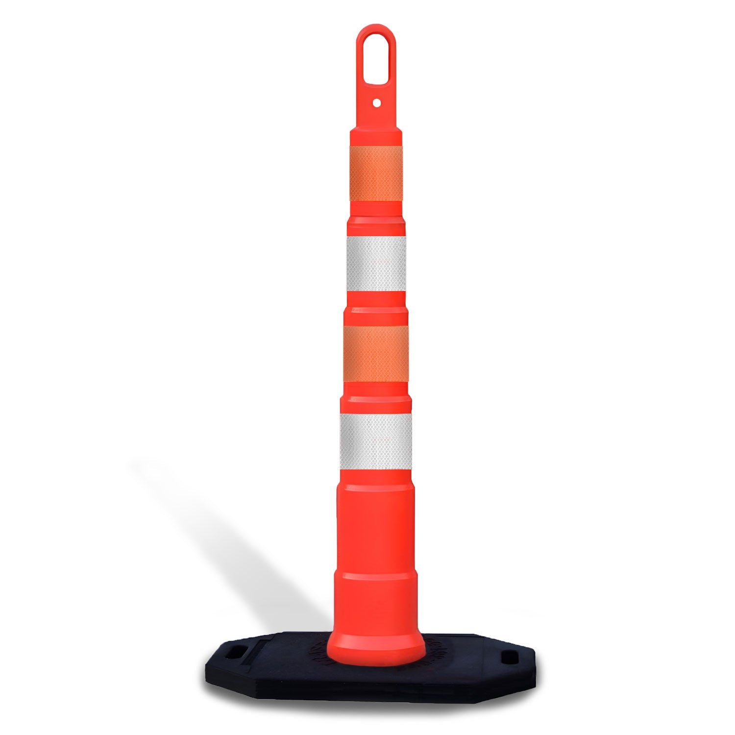 42" High - Visibility Looper Cone Traffic Control Channelizer - Crowd Control Warehouse