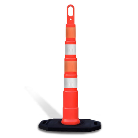 42" High - Visibility Looper Cone Traffic Control Channelizer - Crowd Control Warehouse