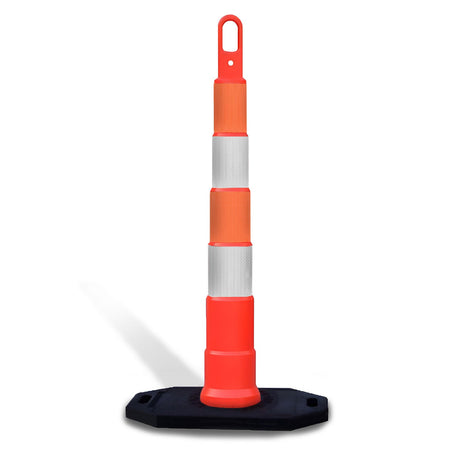 42" High - Visibility Looper Cone Traffic Control Channelizer - Crowd Control Warehouse