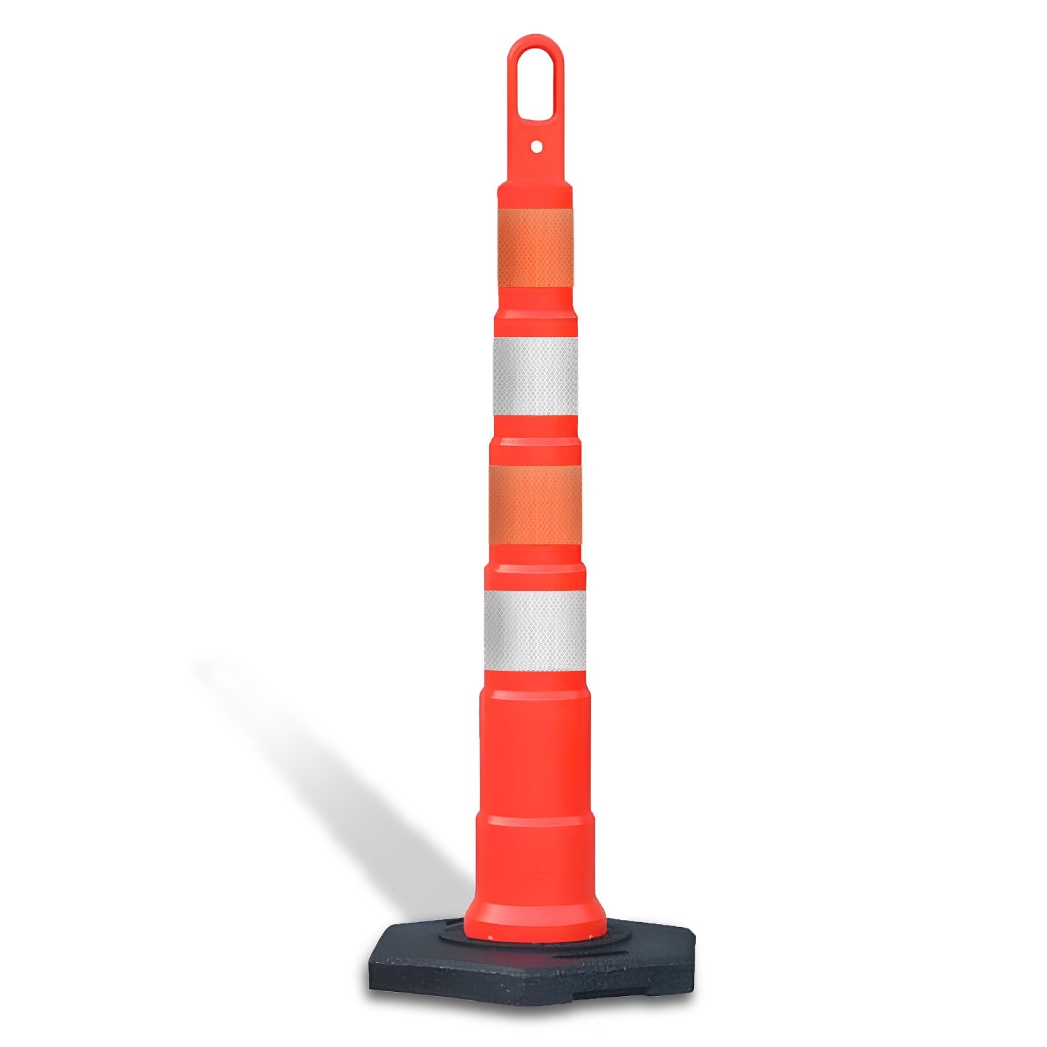 42" High - Visibility Looper Cone Traffic Control Channelizer - Crowd Control Warehouse
