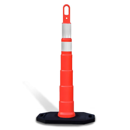 42" High - Visibility Looper Cone Traffic Control Channelizer - Crowd Control Warehouse