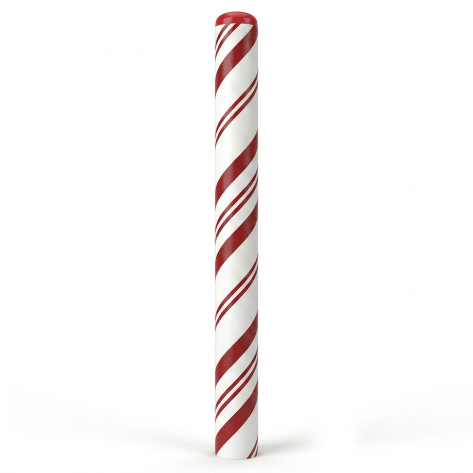 Bollard Cover Sox - Candy Cane