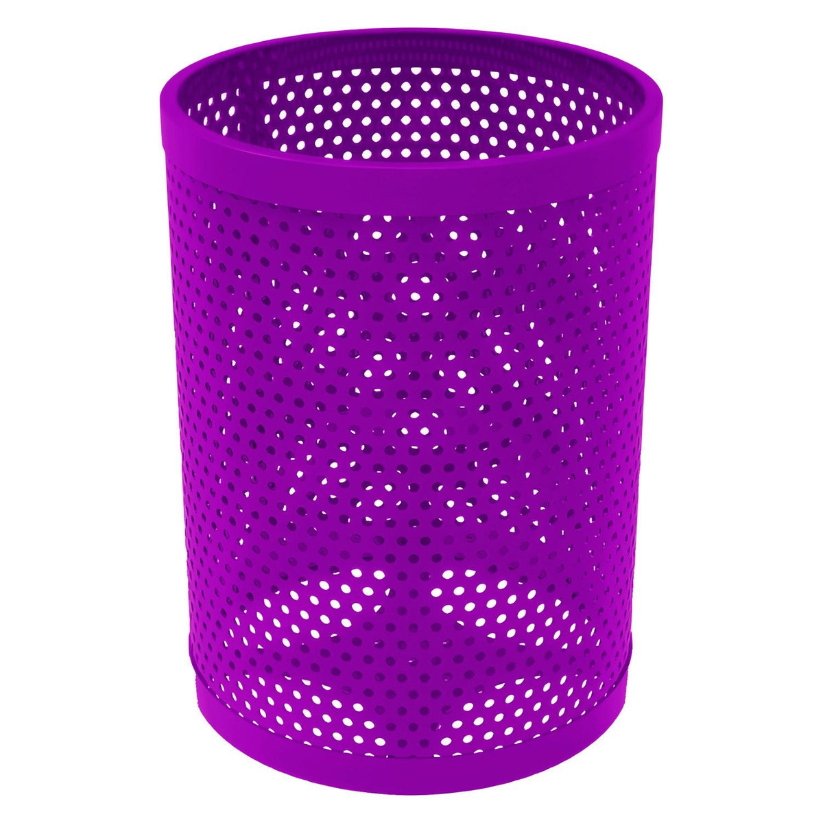 55 Gallon Trash Receptacle - Circular Pattern - Crowd Control Warehouse