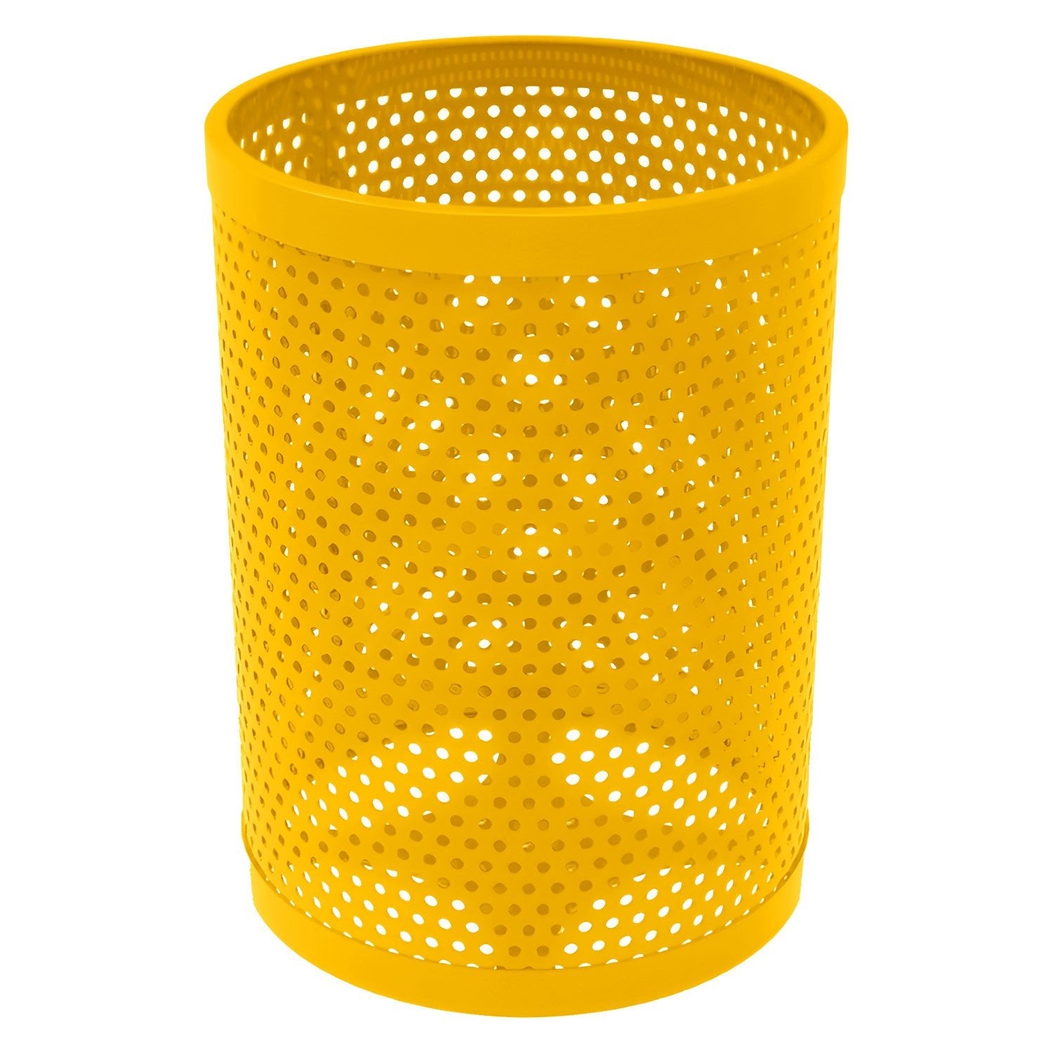 55 Gallon Trash Receptacle - Circular Pattern - Crowd Control Warehouse