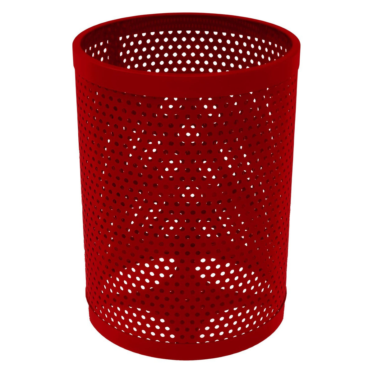 55 Gallon Trash Receptacle - Circular Pattern - Crowd Control Warehouse
