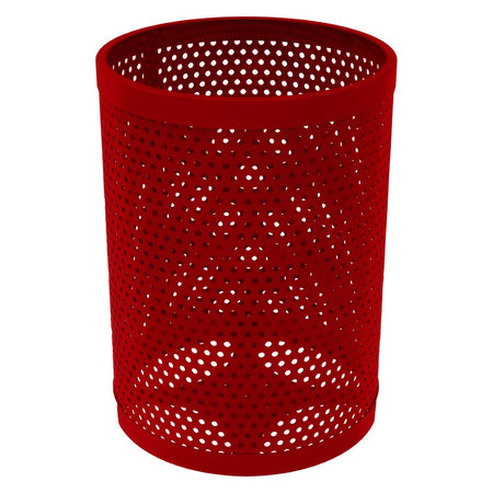 55 Gallon Trash Receptacle - Circular Pattern - Crowd Control Warehouse