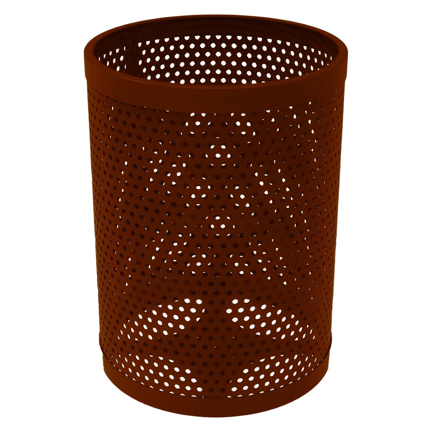 55 Gallon Trash Receptacle - Circular Pattern - Crowd Control Warehouse