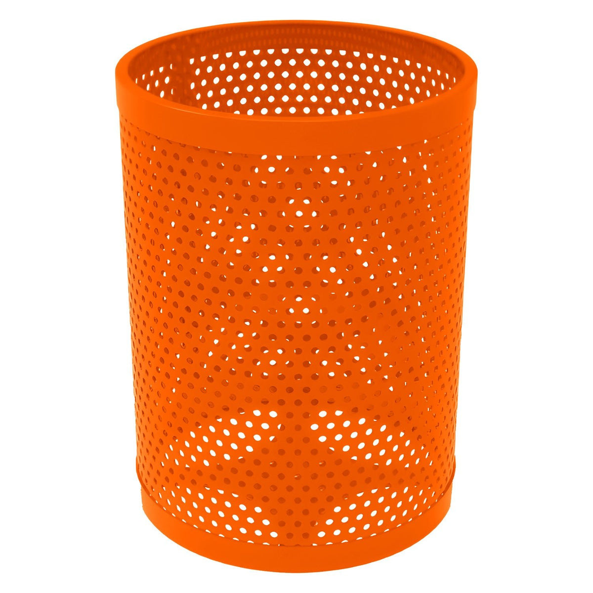 55 Gallon Trash Receptacle - Circular Pattern - Crowd Control Warehouse