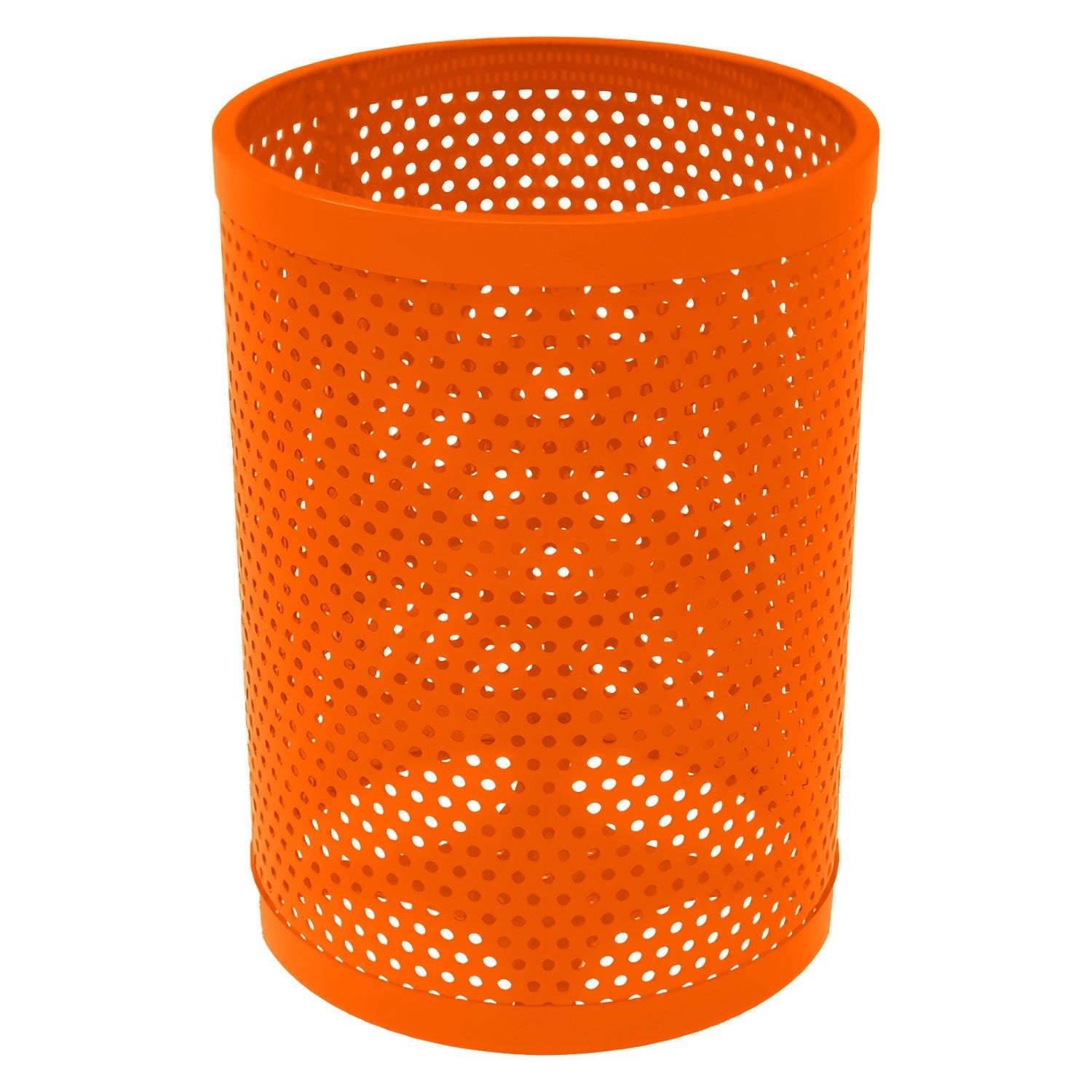 55 Gallon Trash Receptacle - Circular Pattern - Crowd Control Warehouse