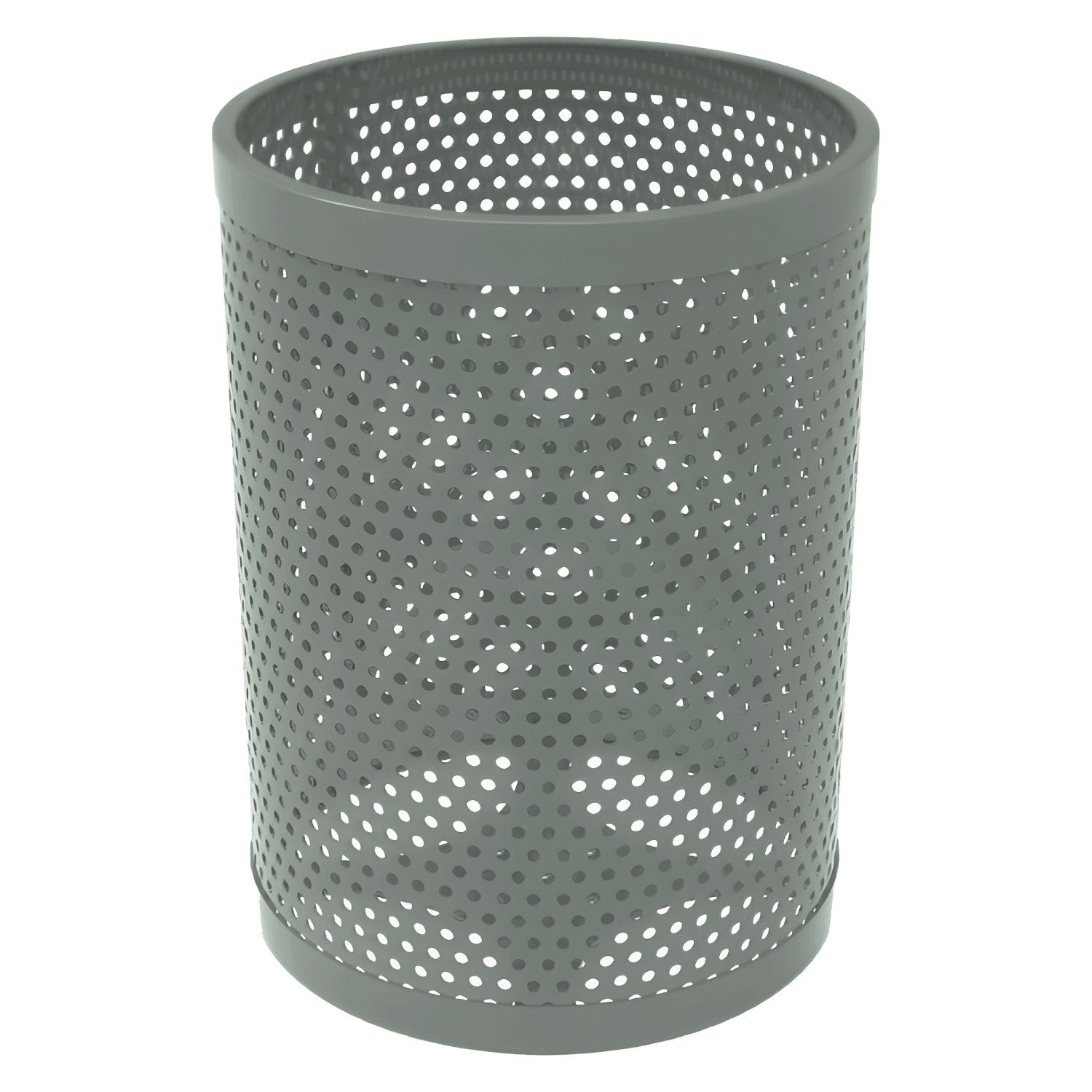 55 Gallon Trash Receptacle - Circular Pattern - Crowd Control Warehouse