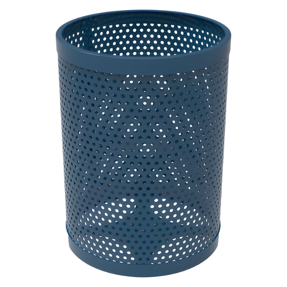 55 Gallon Trash Receptacle - Circular Pattern - Crowd Control Warehouse