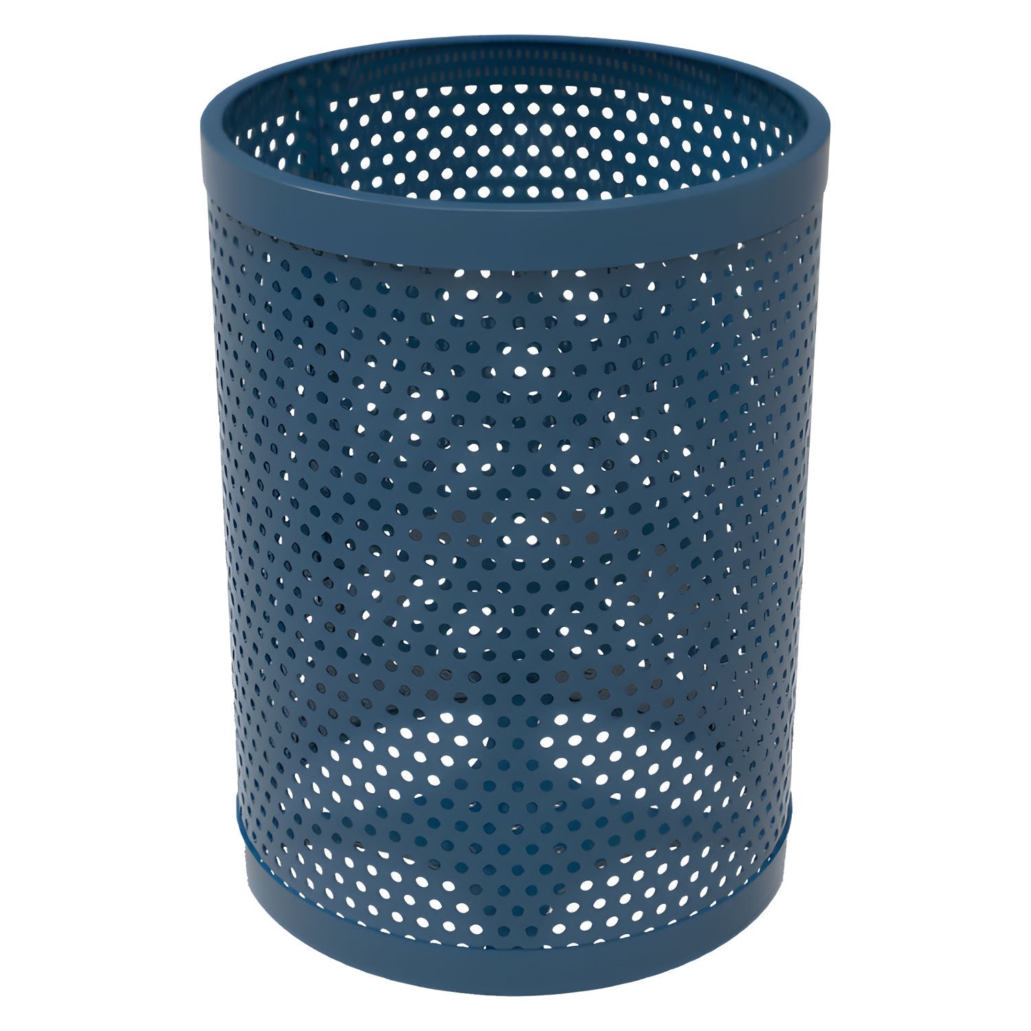 55 Gallon Trash Receptacle - Circular Pattern - Crowd Control Warehouse