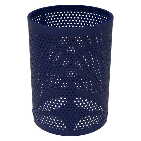 55 Gallon Trash Receptacle - Circular Pattern - Crowd Control Warehouse