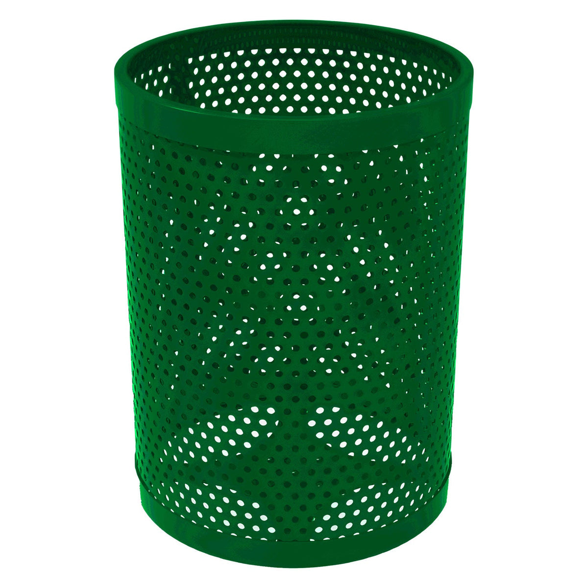 55 Gallon Trash Receptacle - Circular Pattern - Crowd Control Warehouse