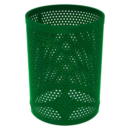 55 Gallon Trash Receptacle - Circular Pattern - Crowd Control Warehouse