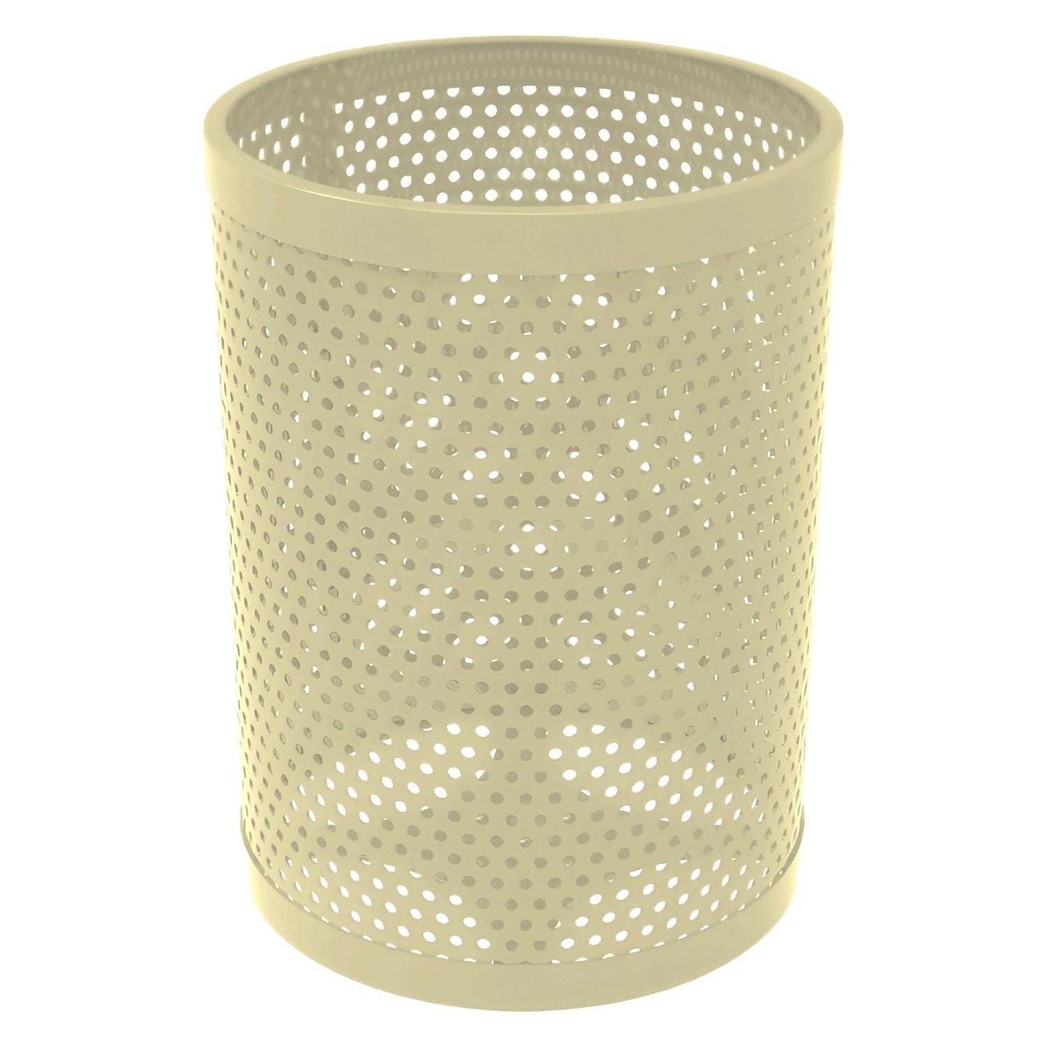55 Gallon Trash Receptacle - Circular Pattern - Crowd Control Warehouse