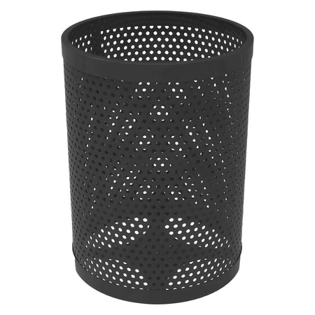 55 Gallon Trash Receptacle - Circular Pattern - Crowd Control Warehouse