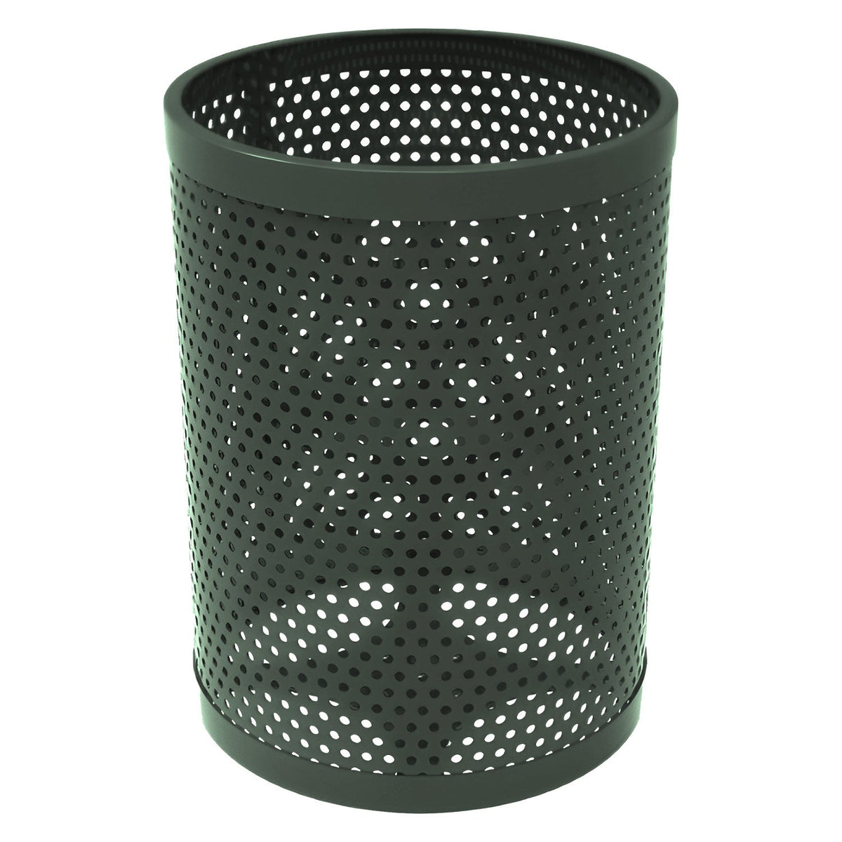 55 Gallon Trash Receptacle - Circular Pattern - Crowd Control Warehouse