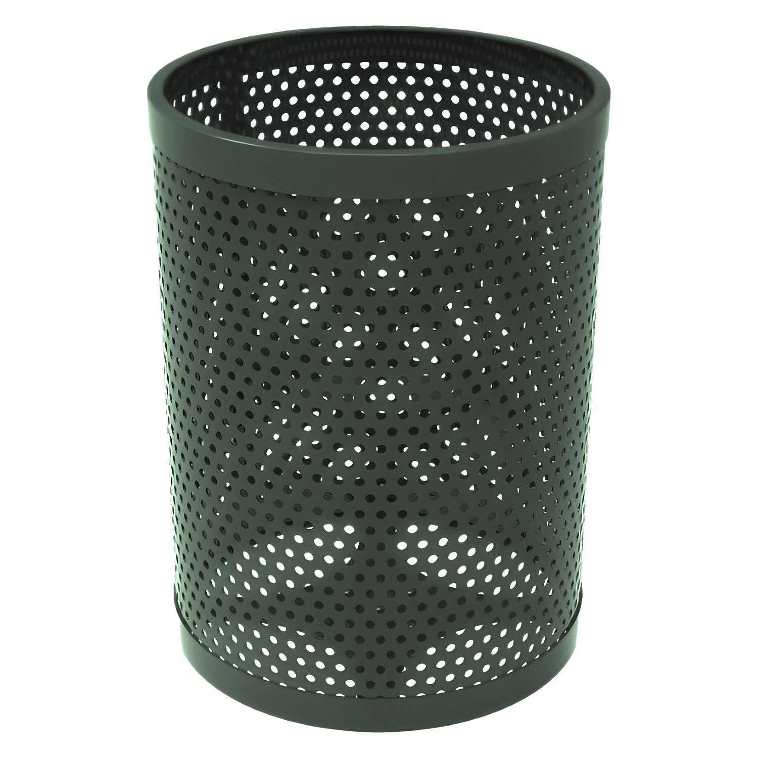 55 Gallon Trash Receptacle - Circular Pattern - Crowd Control Warehouse