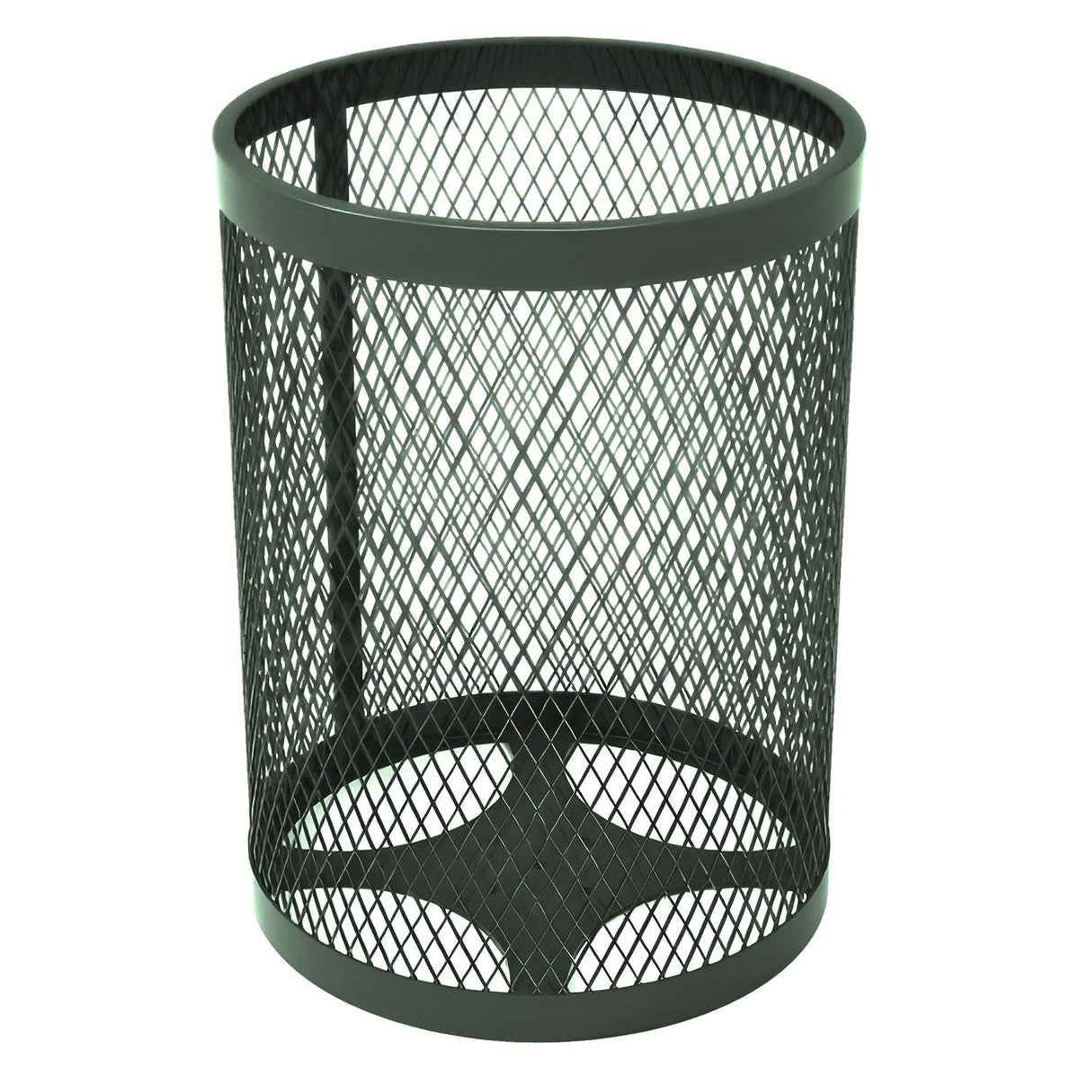 55 Gallon Trash Receptacle - Diamond Pattern - Crowd Control Warehouse