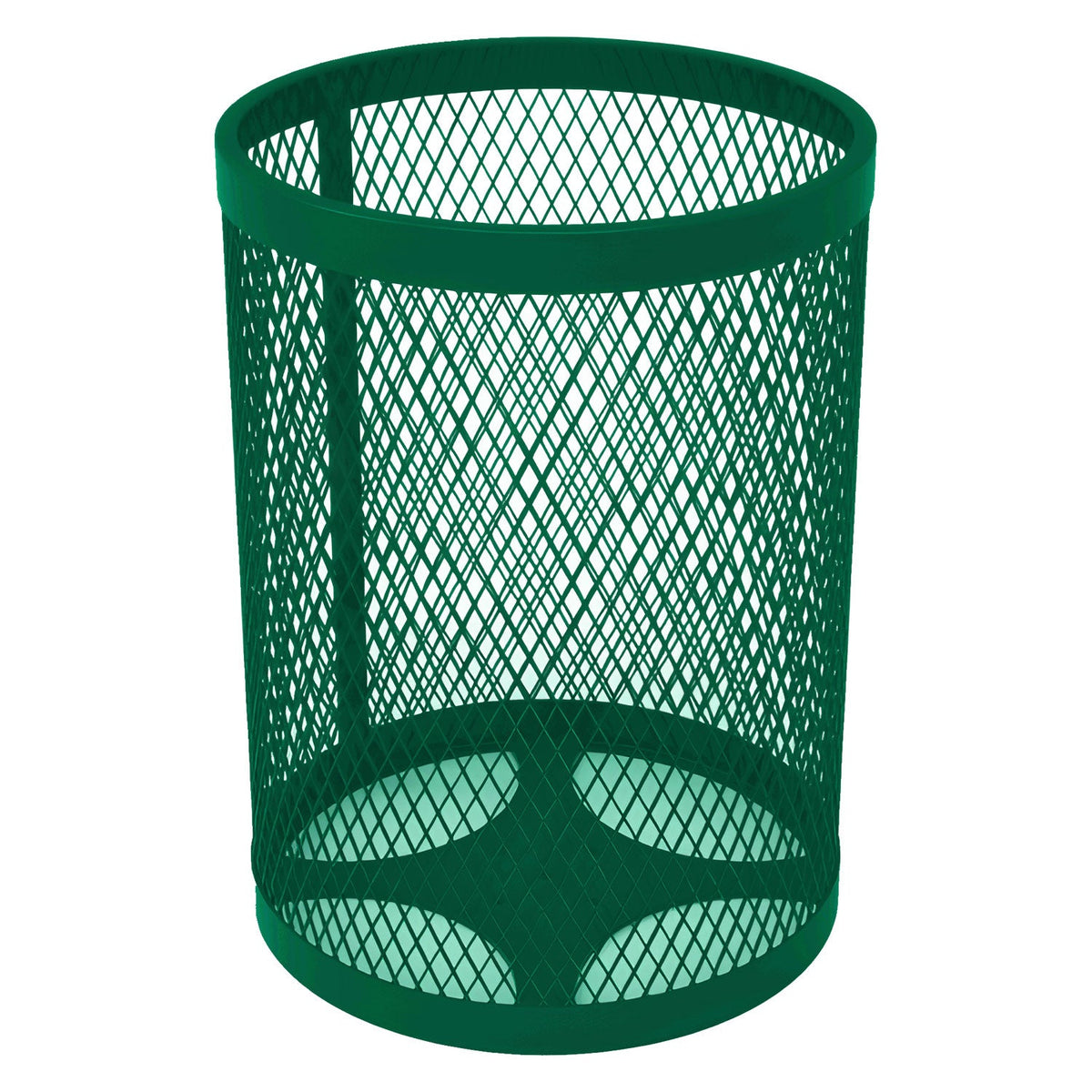 55 Gallon Trash Receptacle - Diamond Pattern - Crowd Control Warehouse